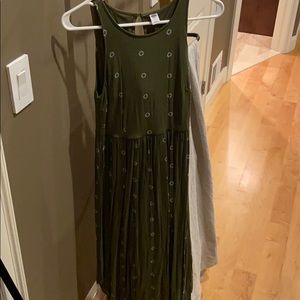 Green dye dress